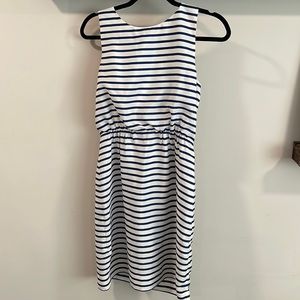J.crew blue and white striped dress